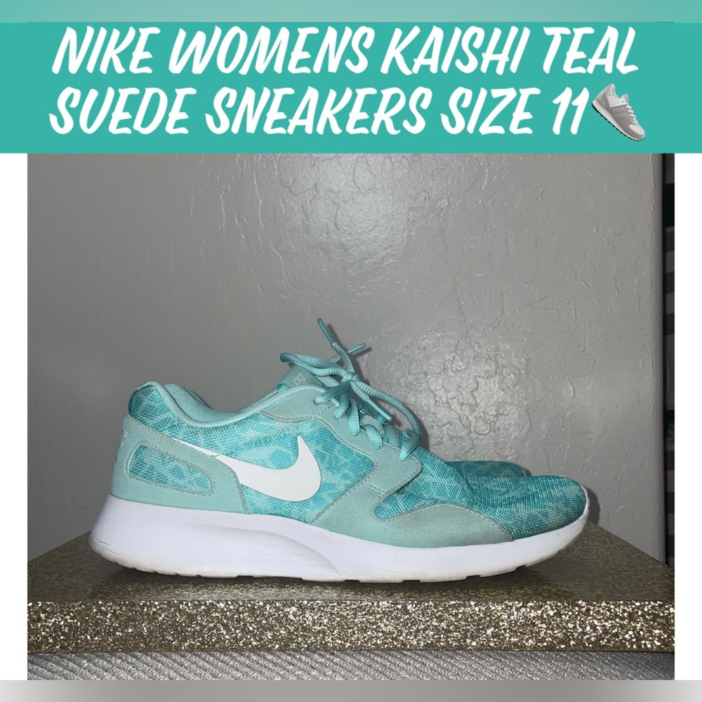🎉HP🎉Nike Womens Kaishi Teal Suede Sneakers Size 11M👟
